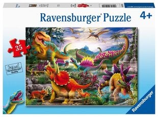 Пазл динозавры Ravensburger T-Rex Terror, 35 д. цена и информация | Пазлы | kaup24.ee