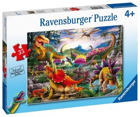 Пазл динозавры Ravensburger T-Rex Terror, 35 д. цена и информация | Пазлы | kaup24.ee