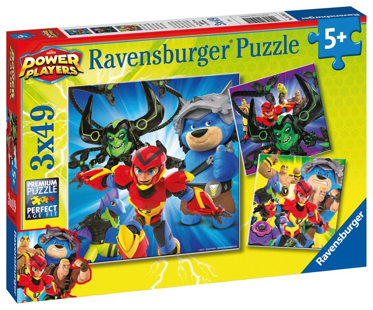 Ravensburgeri pusle Axel ja tema meeskond 3x49p 5191 hind ja info | Pusled | kaup24.ee