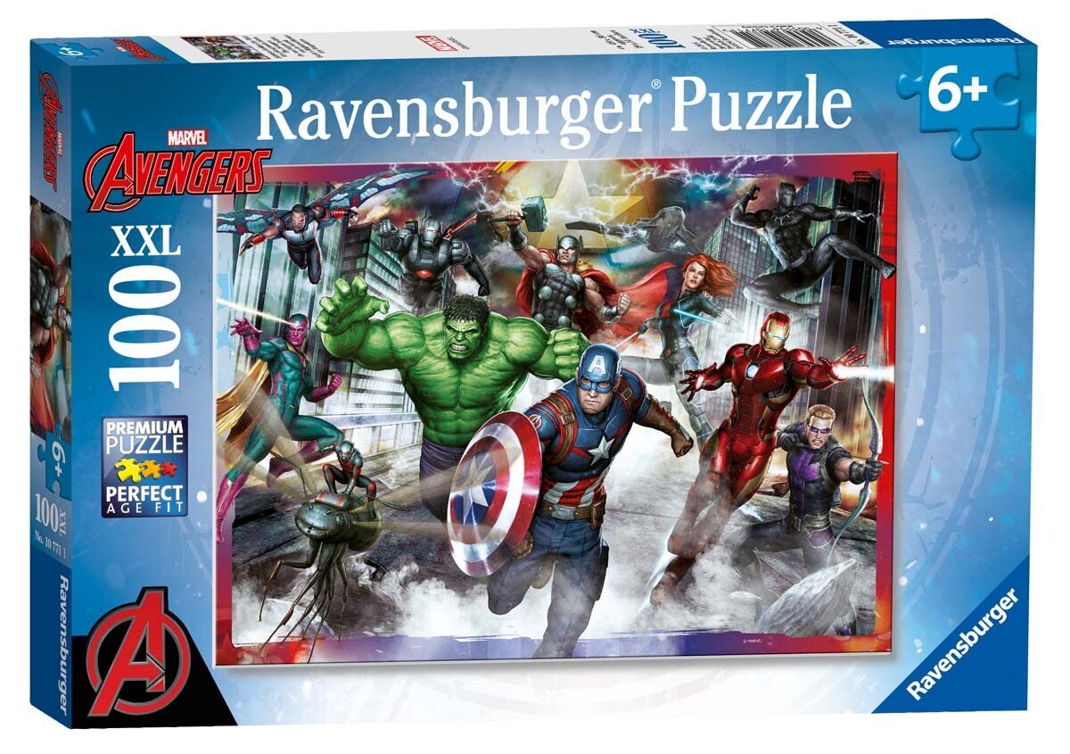 Ravensburgeri pusle Avengers koguneb 100tk 10771 цена и информация | Pusled | kaup24.ee