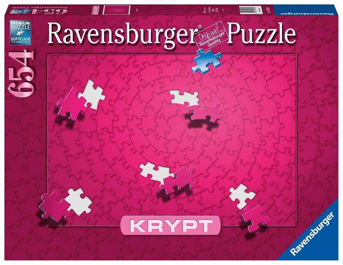 Ravensburgeri pusle Krypt Pink 654tk 16564 hind ja info | Pusled | kaup24.ee