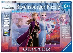 Ravensburgeri pusle Frozen 2: tugevad õed 100tk, glitter 12868 hind ja info | Pusled | kaup24.ee