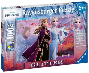 Ravensburgeri pusle Frozen 2: tugevad õed 100tk, glitter 12868 hind ja info | Pusled | kaup24.ee