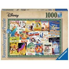 Ravensburgeri pusle 1000 tükki Vanad plakatid Disney filmidest 19874 цена и информация | Пазлы | kaup24.ee