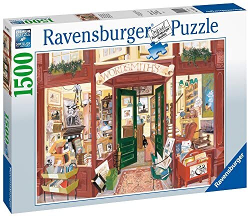 Ravensburger Wordsmithi raamatupoes 1500-osaline pusle täiskasvanutele ja lastele alates vanusest 12 hind ja info | Pusled | kaup24.ee