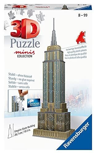 Ravensburgeri 3D pusle 11271 Mini Empire State Building 54 tükki 8 -aastaselt, multivologeeritud hind ja info | Pusled | kaup24.ee