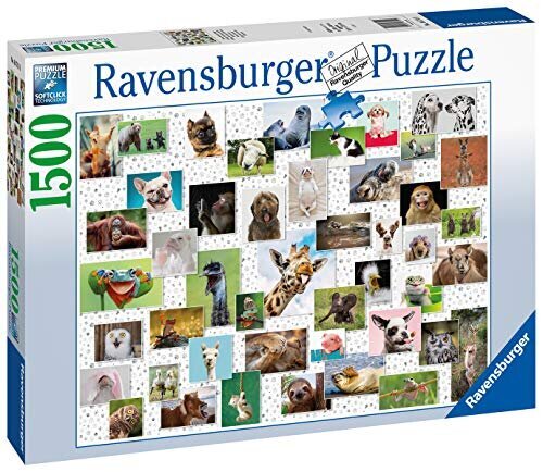 Ravensburger pusle Naljakas loomade kollaaž, 1500 tükki, multivologeeritud 16711 hind ja info | Pusled | kaup24.ee