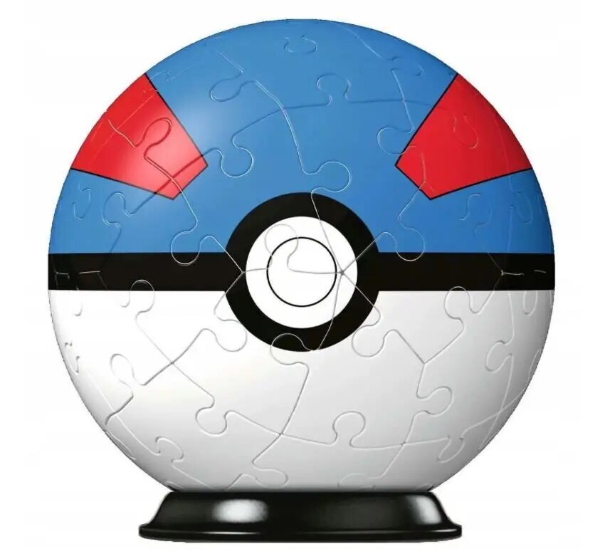 Ravensburger Pokemon Suurepärane pall - 3D Jigsaw Pulze Ball lastele, kes olid 6 -aastased - 54 tükki - pole vajalik liim hind ja info | Pusled | kaup24.ee