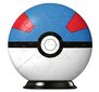 Ravensburger Pokemon Suurepärane pall - 3D Jigsaw Pulze Ball lastele, kes olid 6 -aastased - 54 tükki - pole vajalik liim цена и информация | Pusled | kaup24.ee
