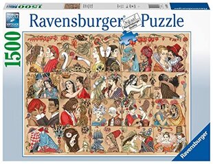 Ravensburgeri armastus läbi vanuses 1500 osalist pusle täiskasvanutele ja lastele alates 12 aastat hind ja info | Pusled | kaup24.ee
