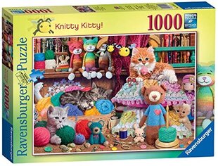 Ravensburger Knitty Kitty 1000 osaline pusle täiskasvanutele ja alates 12 aastastele lastele hind ja info | Pusled | kaup24.ee