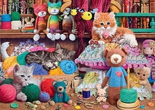 Ravensburger Knitty Kitty 1000 osaline pusle täiskasvanutele ja alates 12 aastastele lastele hind ja info | Pusled | kaup24.ee