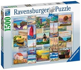 Ravensburgeri Rannikukollaaž 1500 osaline pusle täiskasvanutele ja lastele alates 12 aastat hind ja info | Pusled | kaup24.ee