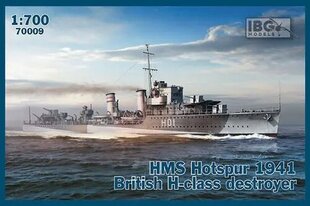 Mudel plastist HMS Hotspur 1941 Briti H-klassi hävitaja hind ja info | Poiste mänguasjad | kaup24.ee