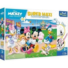 Pusle 24 tükki, Super Maxi, Mickey lõbustuspargis hind ja info | Pusled | kaup24.ee