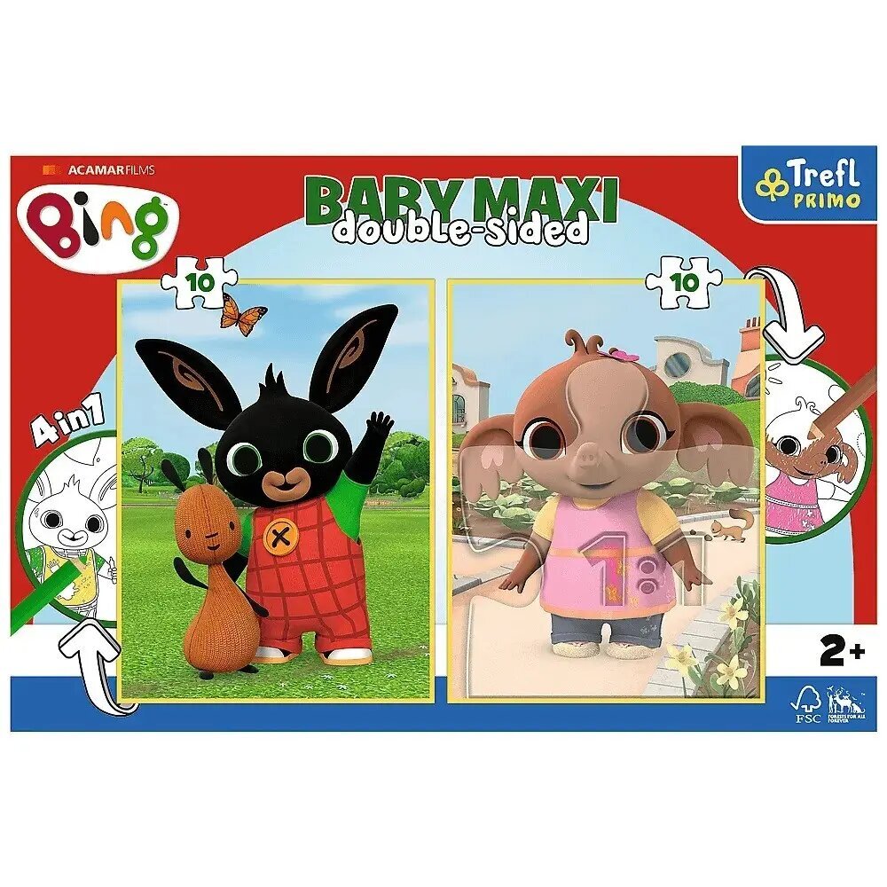 Pusle Baby maxi 2x10 tükki Rabbit Bing цена и информация | Pusled | kaup24.ee