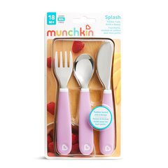 Söögitarvete komplekt Munchkin Splash purple, 18 kuud+, 3 tk. hind ja info | MUNCHKIN Toitmiseks | kaup24.ee