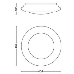 Philipsi LED-laevalgusti myLiving Cinnabar цена и информация | Потолочные светильники | kaup24.ee