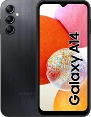 Samsung Galaxy A14 4/128GB Black SM-A145RZK цена и информация | Мобильные телефоны | kaup24.ee