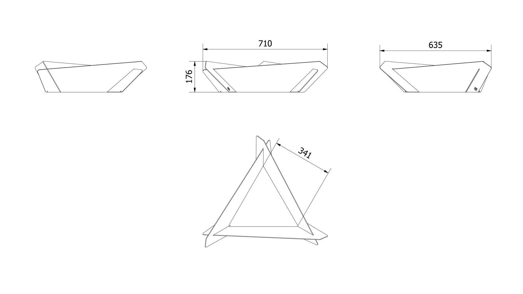 Puuküttega grill Kratki Triangle hind ja info | Grillid | kaup24.ee