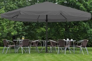 Зонт уличный Mega Round, 500 см, серый цвет цена и информация | Зонты, маркизы, стойки | kaup24.ee