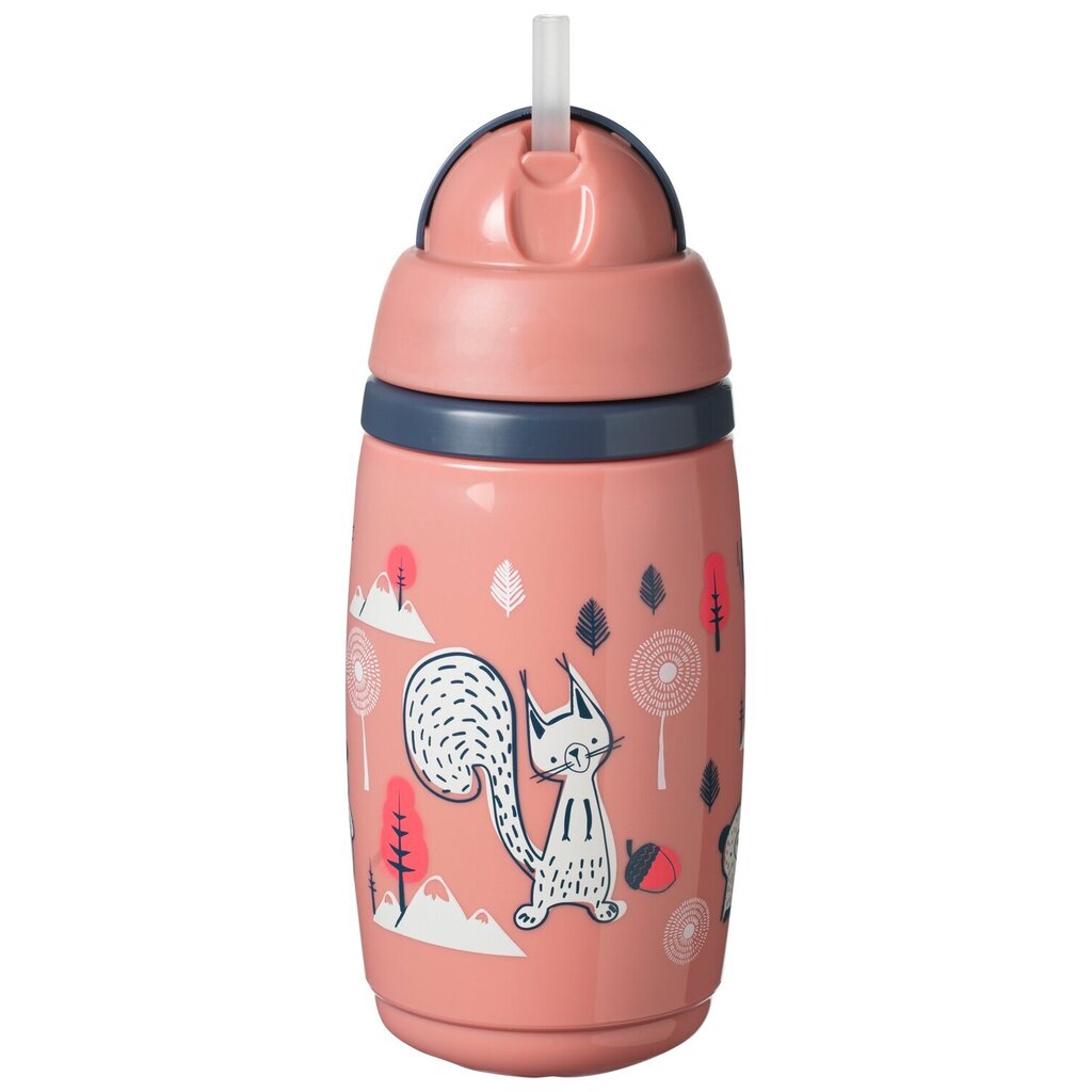Joogipudel Tommee Tippee Insulated Straw roosa, 12+ kuud, 266 ml цена и информация | Lutipudelid ja aksessuaarid | kaup24.ee