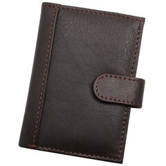 Meeste kaarditasku Genuine Leather 105BRN цена и информация | Мужские кошельки | kaup24.ee