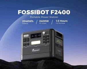 Power station FOSSiBOT F2400, 2048Wh/640000mAh LiFePO4 Battery, 2400W(4600W Peak) цена и информация | Источники питания | kaup24.ee