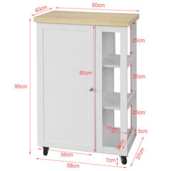 Кухонный шкаф SoBuy FKW75-WN, белый цвет цена и информация | Кухонные шкафчики | kaup24.ee