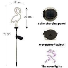 Садовый светодиодный светильник НЕОНОВЫЙ ФЛАМИНГО цена и информация | Уличное освещение | kaup24.ee