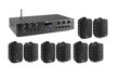 Helivõimendisüsteem Power Dynamics PV260BT 100 W ja Power Dynamics BGO30 kõlarite komplekt sise-/välistingimustes 3" 240 W must – 8 kõlarit hind ja info | Koduaudio ja "Soundbar" süsteemid | kaup24.ee