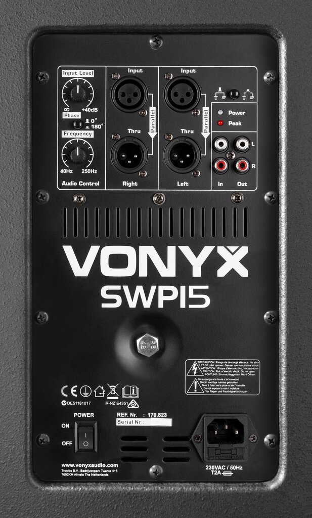 Akustiline süsteem 2.1 3200W: Vonyx VSA12 aktiivkõlar 12" 800W - 2 tk ja SWP15 Pro Aktiivne subwoofer 15" / 800W ja alused koos koti ja kaabliga PD-Connex 6m - 2 tk hind ja info | Koduaudio ja "Soundbar" süsteemid | kaup24.ee