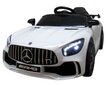 Mercedes GTR-S ühekohaline elektriauto lastele, valge цена и информация | Laste elektriautod | kaup24.ee