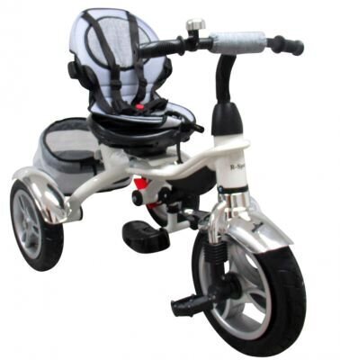 Laste kolmerattaline jalgratas T3 EVA ratastega, hall hind ja info | Kolmerattalised jalgrattad | kaup24.ee