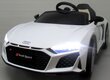 Laste akuauto AUDI R8 Sport WHITE, 2 juhtimisviisi цена и информация | Laste elektriautod | kaup24.ee