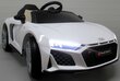 Laste akuauto AUDI R8 Sport WHITE, 2 juhtimisviisi цена и информация | Laste elektriautod | kaup24.ee