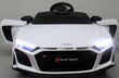 Laste akuauto AUDI R8 Sport WHITE, 2 juhtimisviisi цена и информация | Laste elektriautod | kaup24.ee