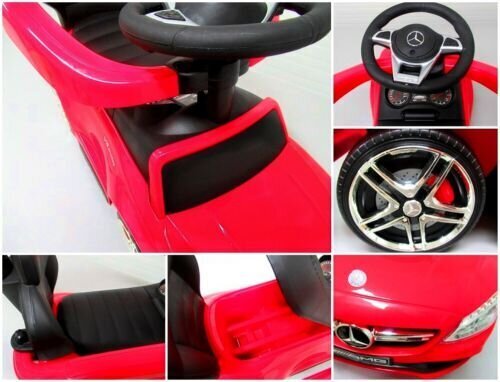 Laste tõukeauto Mercedes AMG C63 helisüsteemiga, punane hind ja info | Imikute mänguasjad | kaup24.ee