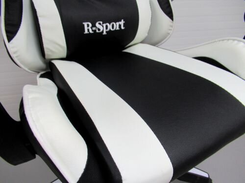 Massaažifunktsiooniga mängutool K3 R-Sport, valge/must hind ja info | Kontoritoolid | kaup24.ee