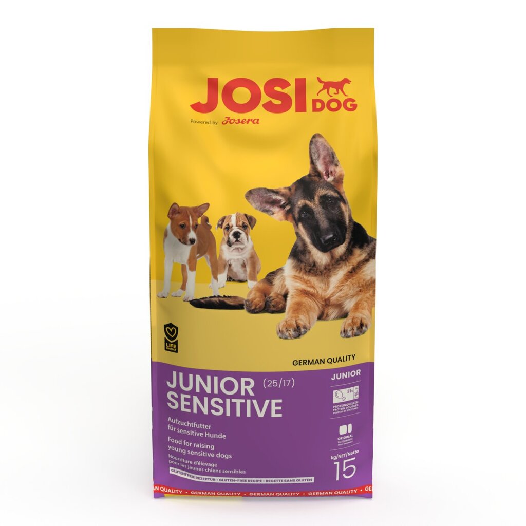 JOSERA JosiDog Junior Sensitive 15kg цена и информация | Kuivtoit koertele | kaup24.ee