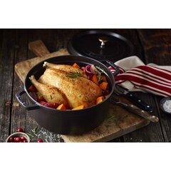 Zwilling Staub La Cocotte Must Ümmargune 5,25 L цена и информация | Кастрюли, скороварки | kaup24.ee