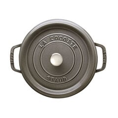 STAUB Кастрюля чугунная круглая 40500-246-0 3,8 л графит цена и информация | Кастрюли, скороварки | kaup24.ee