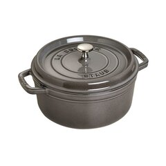 STAUB Кастрюля чугунная круглая 40500-246-0 3,8 л графит цена и информация | Кастрюли, скороварки | kaup24.ee