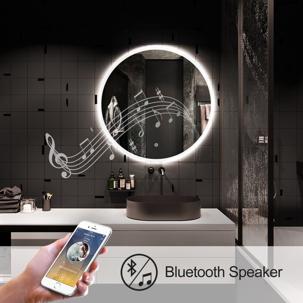 LED peegel Madrid 60см Bluetooth, Anti-fog, Dimmer, Color change hind ja info | Vannitoa peeglid | kaup24.ee