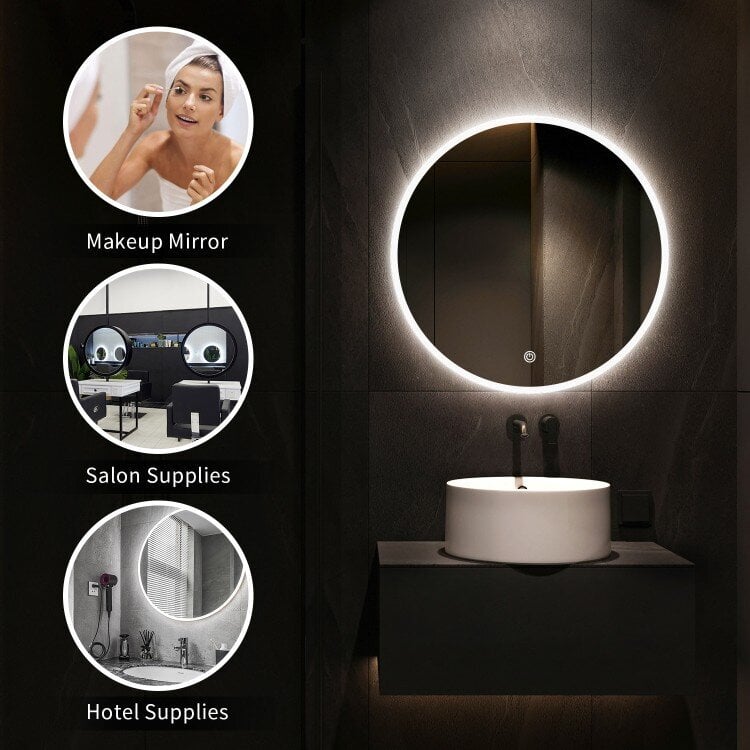 LED peegel Madrid 60см Bluetooth, Anti-fog, Dimmer, Color change hind ja info | Vannitoa peeglid | kaup24.ee