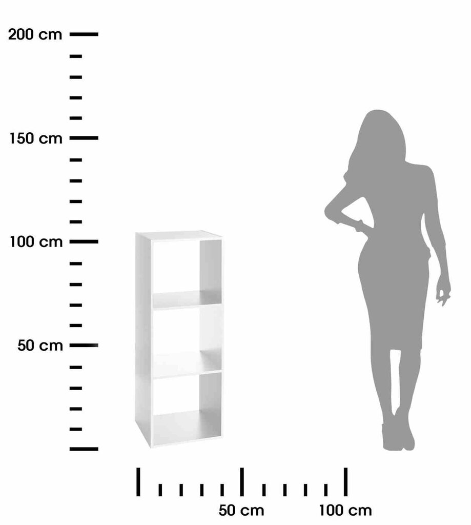 Riiulid 5five Puit Valge (34,4 x 32 x 100,5 cm) hind ja info | Riiulid | kaup24.ee