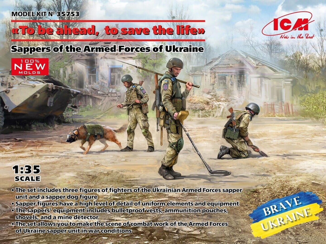 Liimitav mudel ICM 35753 Sappers of the Armed Forces of Ukraine 1/35 hind ja info | Liimitavad mudelid | kaup24.ee