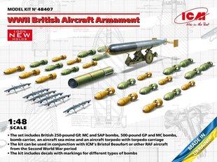 Liimitav mudel ICM 48407 WWII British Aircraft Armament 1/48 hind ja info | Liimitavad mudelid | kaup24.ee