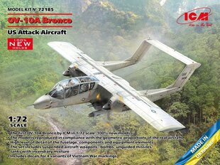 Liimitav mudel ICM 72185 US Attack Aircraft OV-10А Bronco 1/72 hind ja info | Liimitavad mudelid | kaup24.ee