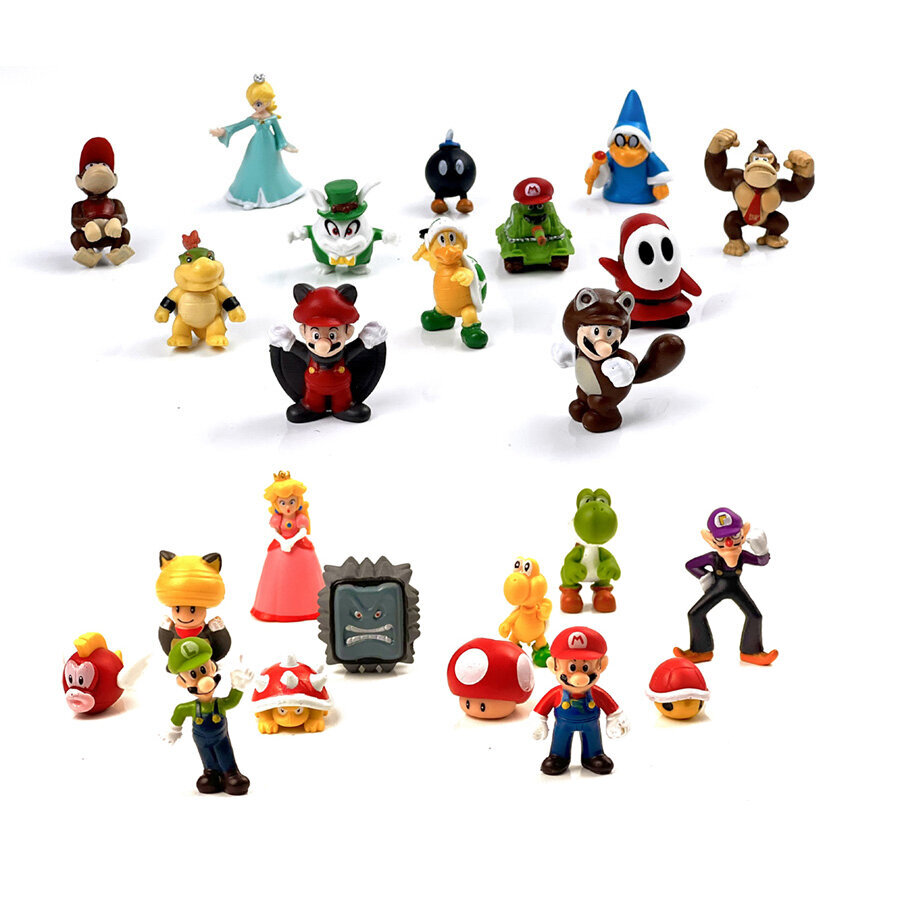 Figuurikomplekt Super Mario Bros, 48 tükki + mängukott цена и информация | Poiste mänguasjad | kaup24.ee